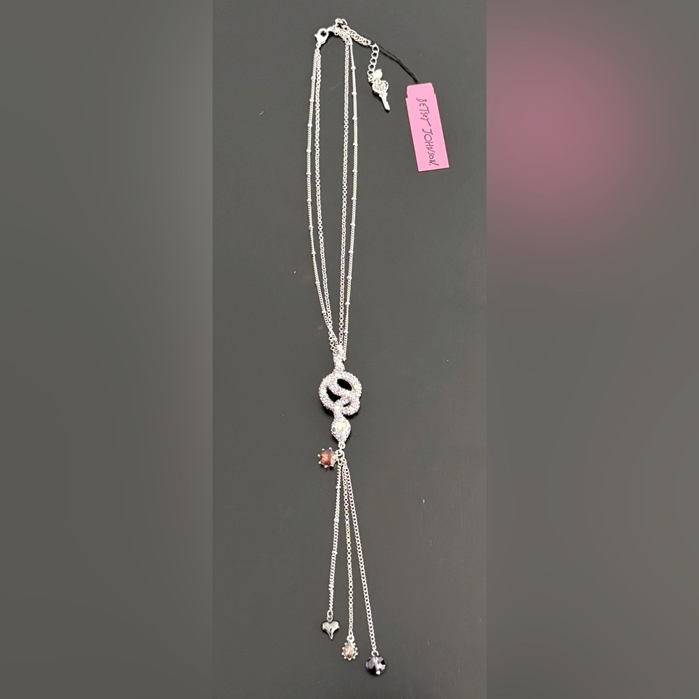 Betsey Johnson Purple Snake Necklace